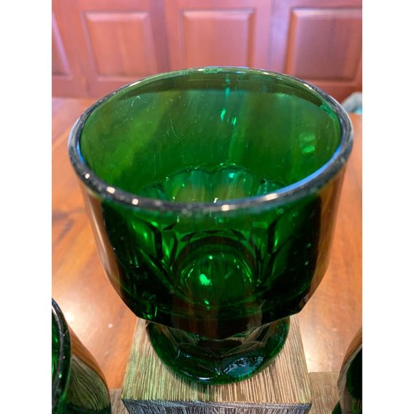 Vintage Viking Georgian Emerald Green Rocks Glasses. - Picture 6 of 10
